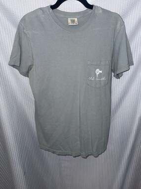 Old South No Place Like Home Baseball Glove Pocket T-Shirt Comfort Colors Grey S